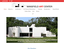 Tablet Screenshot of mansfieldartcenter.org